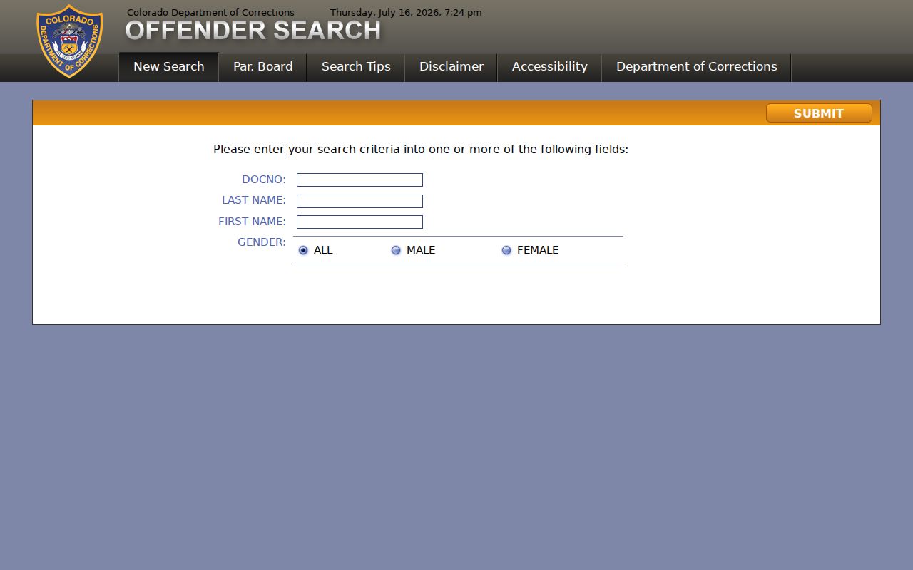 Teller County criminal record CDOC Offender Search